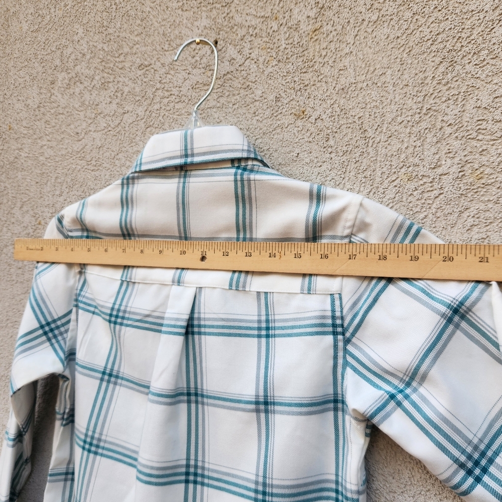DIXXON Flannel Women's Whistler Blouse Small Plaid White Green Western Top - Picture 8 of 13